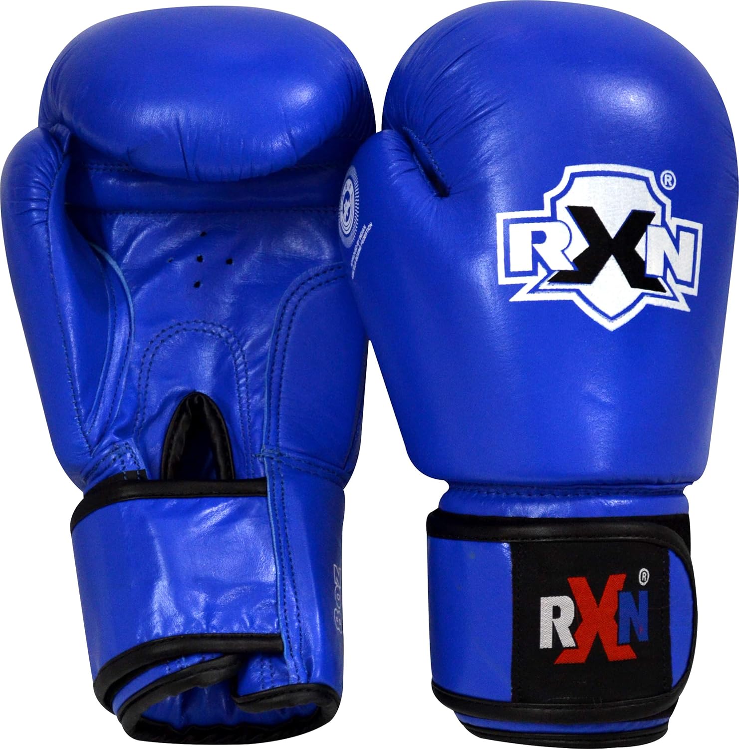RXN SWARMER Competition Genuine Leather Boxing Gloves - (BG-03) - Blue